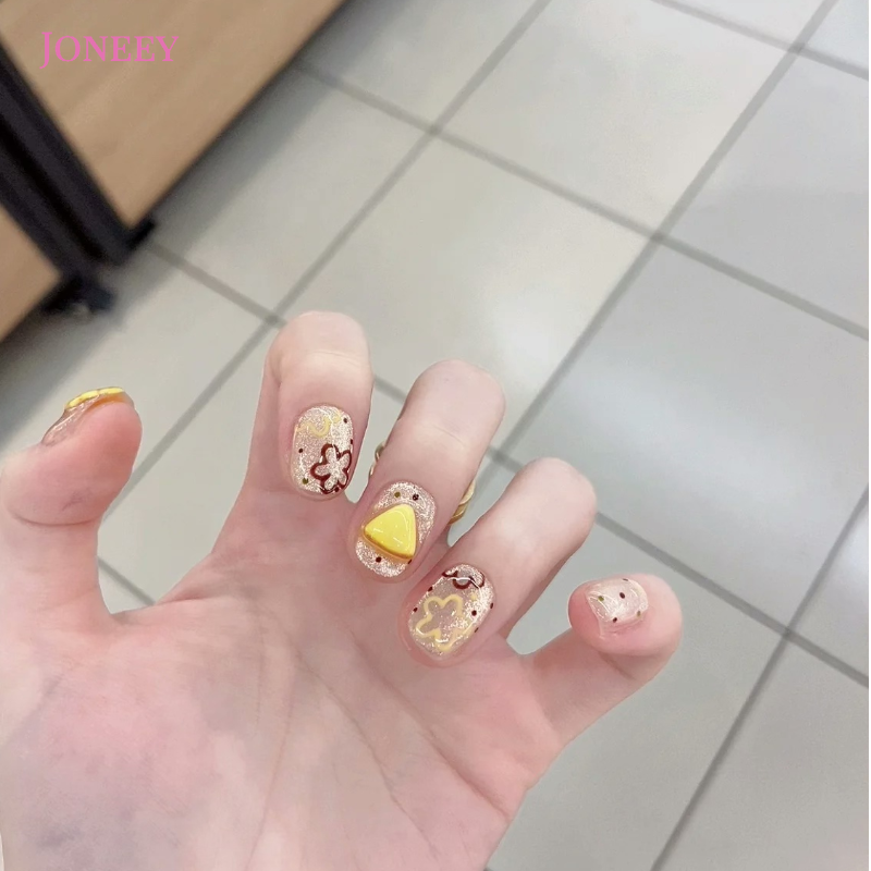 No.FP40 Pineapple Cat's Eye Hand Made Fingernails 10pcs