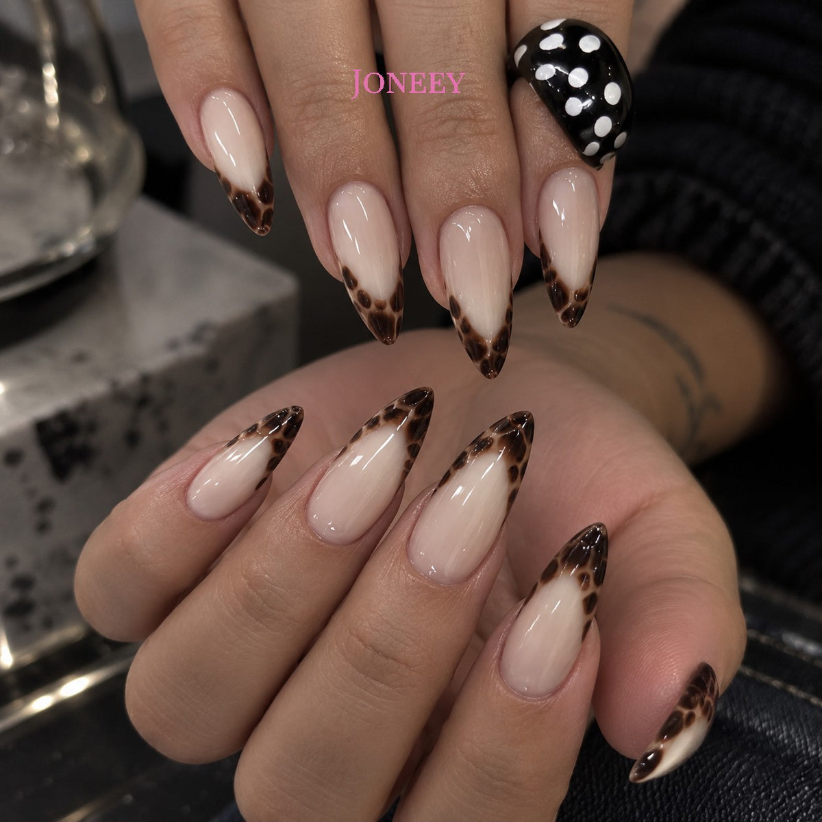 No.F556 Leopard Print Fingernails Patch 24pcs/Set