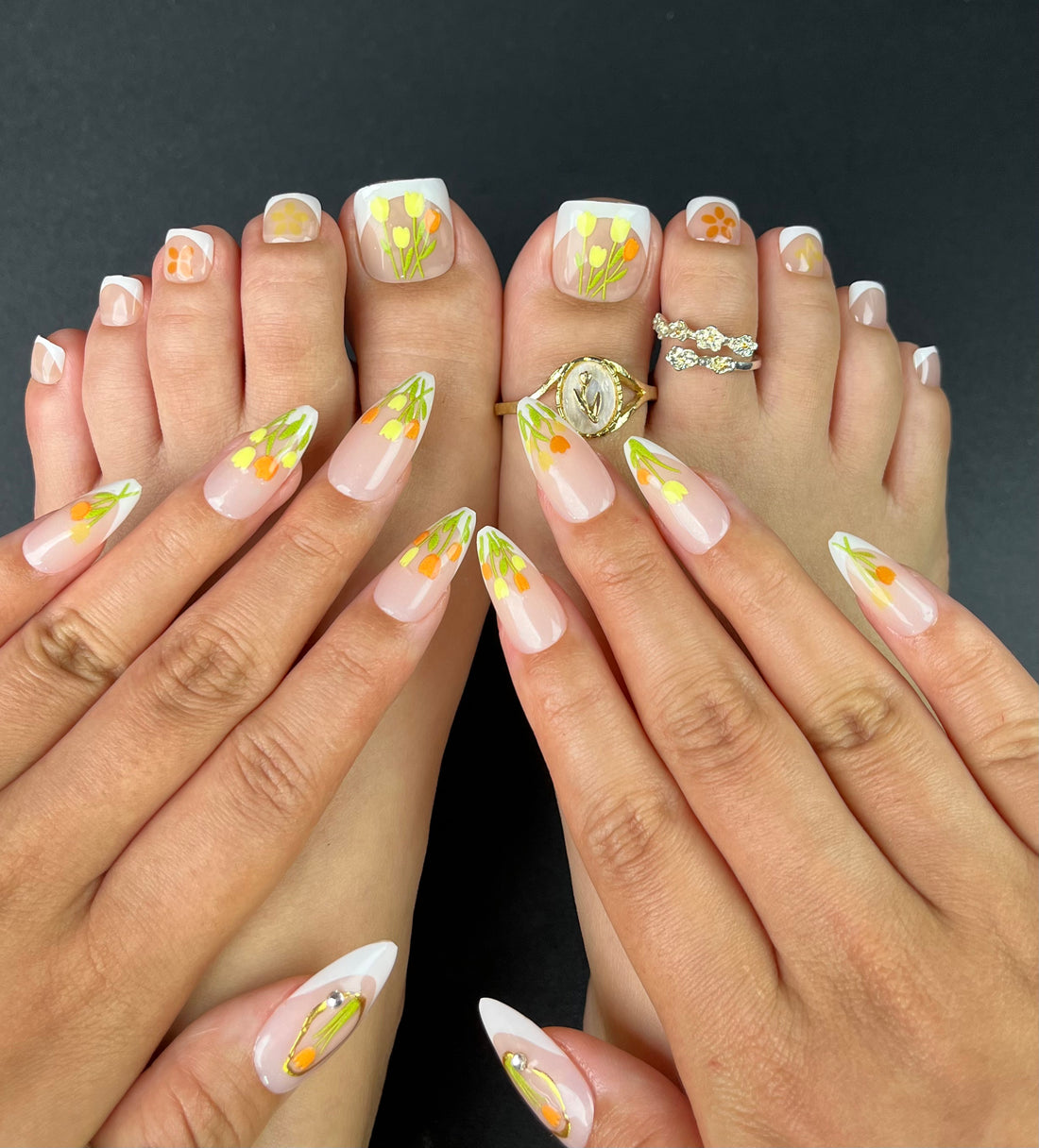 No.PSN81 Flower Hand & Toe Pair Set-48pcs