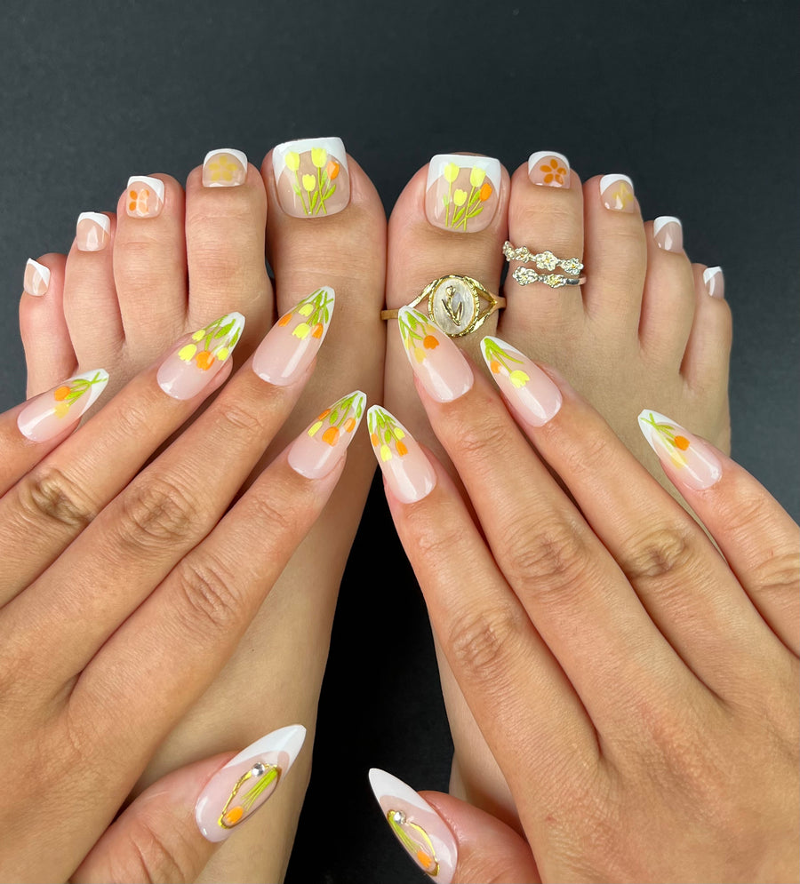 No.PSN81 Flower Hand & Toe Pair Set-48pcs