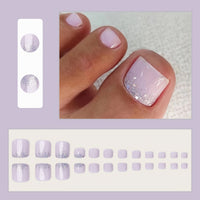 No.180 Glitter Cute Diamond Toenails Patch 24pcs/Set