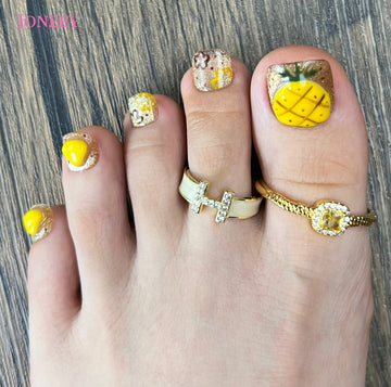 No.625 Pineapple Cat's Eye Toenails Patch 10pcs/Set
