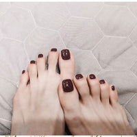 No.294 Cute Coffee Toenail Patch 24pcs/Set