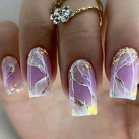 No.F33 Retro Purple Fingernails Patch 24pcs/Set