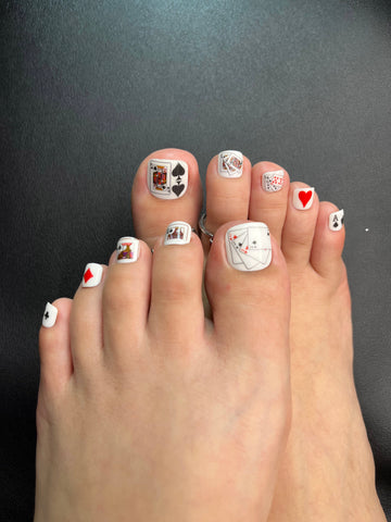 No.DT2 Poker Toenails Patch 24pcs/Set