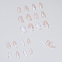 No.CM4 Christmas Snowflake Silver Gradient  Fingernails Patch 24pcs/Set