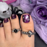 No.PSN172 Halloween Purple Cat's Eye Hand & Toe Pair Set-48pcs