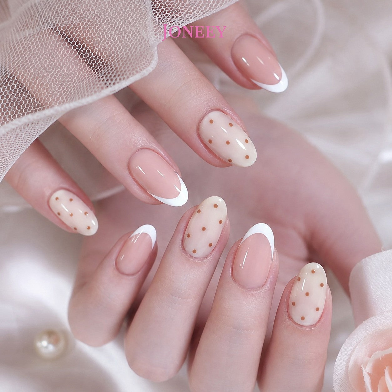 No.F707 Polka Dots Fingernails Patch 24pcs/Set