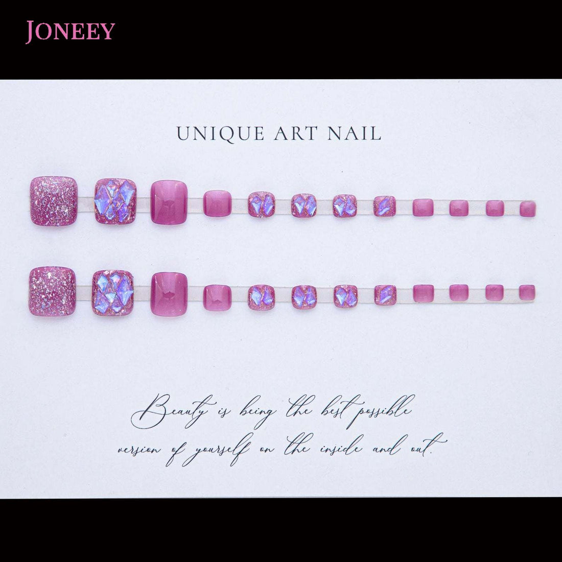 No.3 Purple Press On Toenails Short Acrylic Nail 24pcs/Set