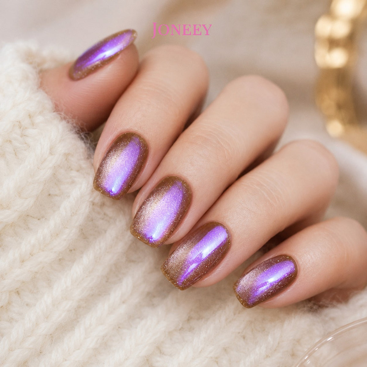 No.F291 Purple Cat's Eye Fingernails Patch 24pcs/Set