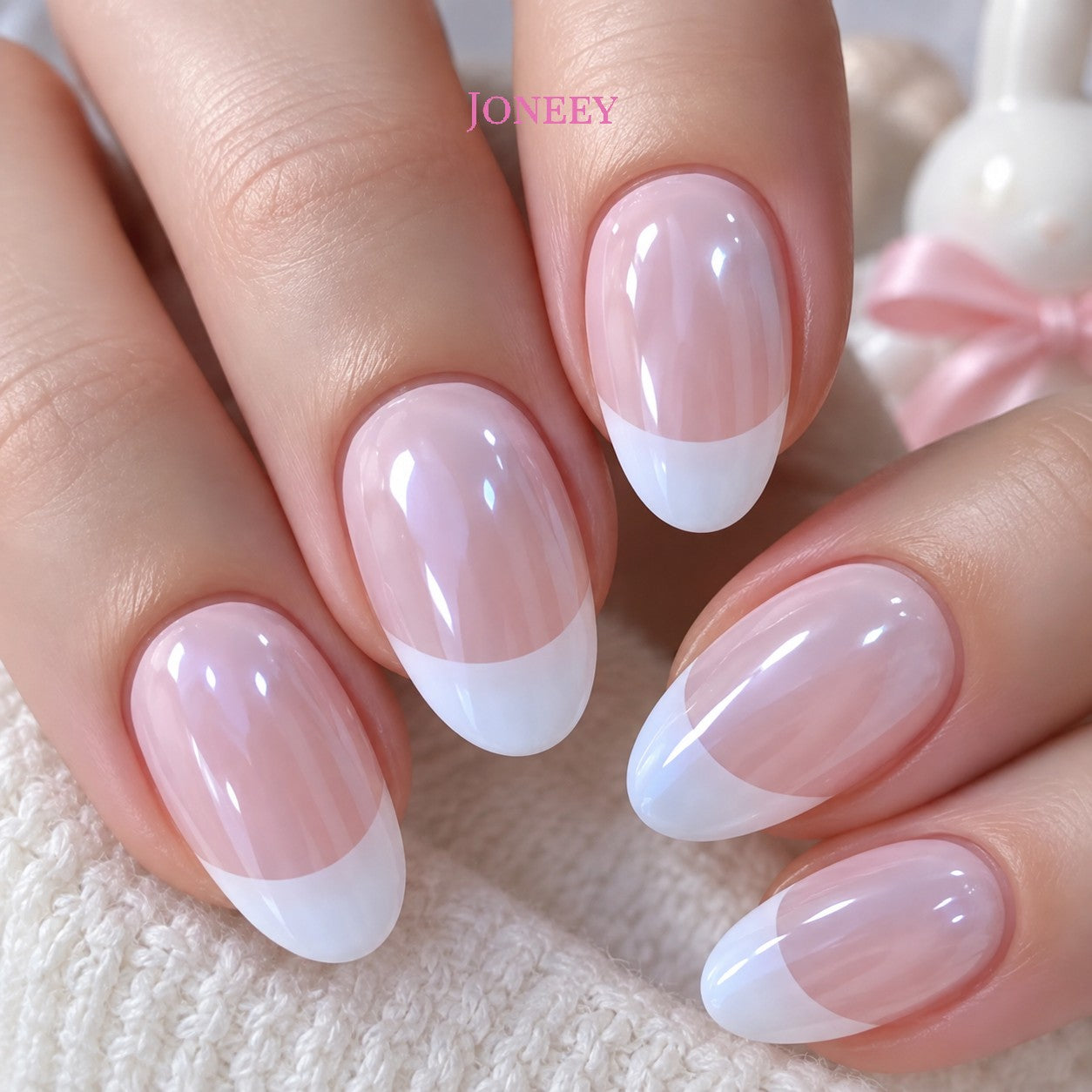 No.F785 Pink Fingernails Patch 24pcs/Set