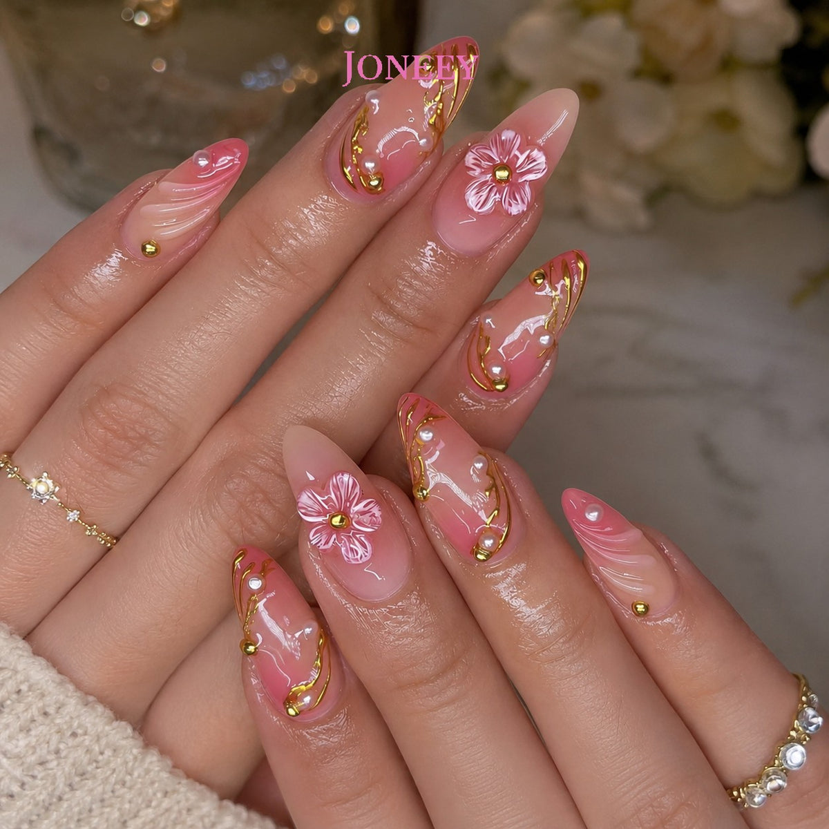No.F419 3D Print Fingernails Patch 24pcs/Set