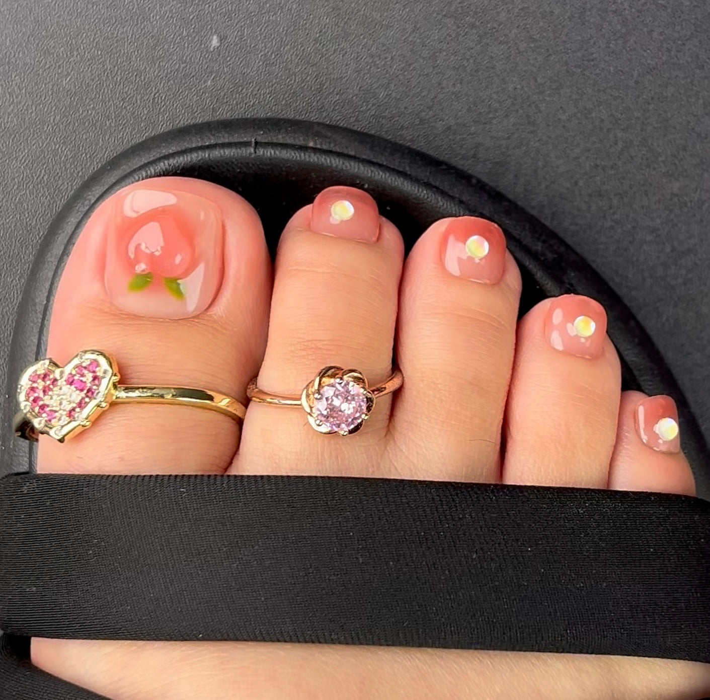 No.565 Sweet Peach Toenails Patch 10pcs/Set