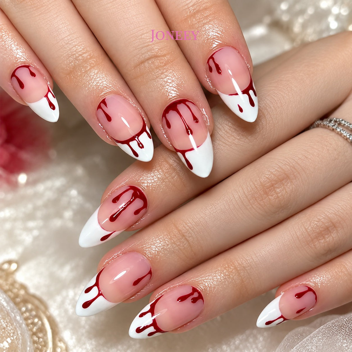No.AW146 Halloween Blood Fingernails Patch 24pcs/Set