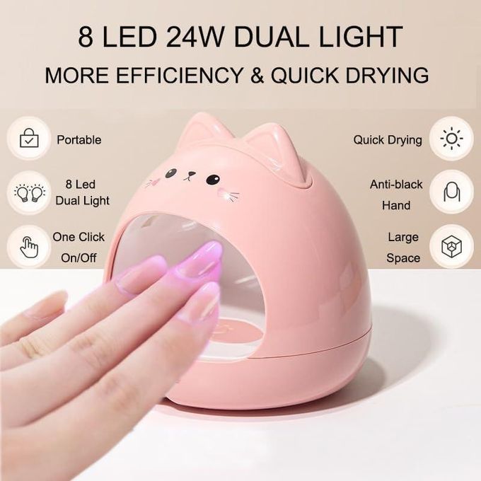 No.NAC23 18W USB Rechargeable Fast-Drying UV LED Nail Dryer (365nm) - Customizable