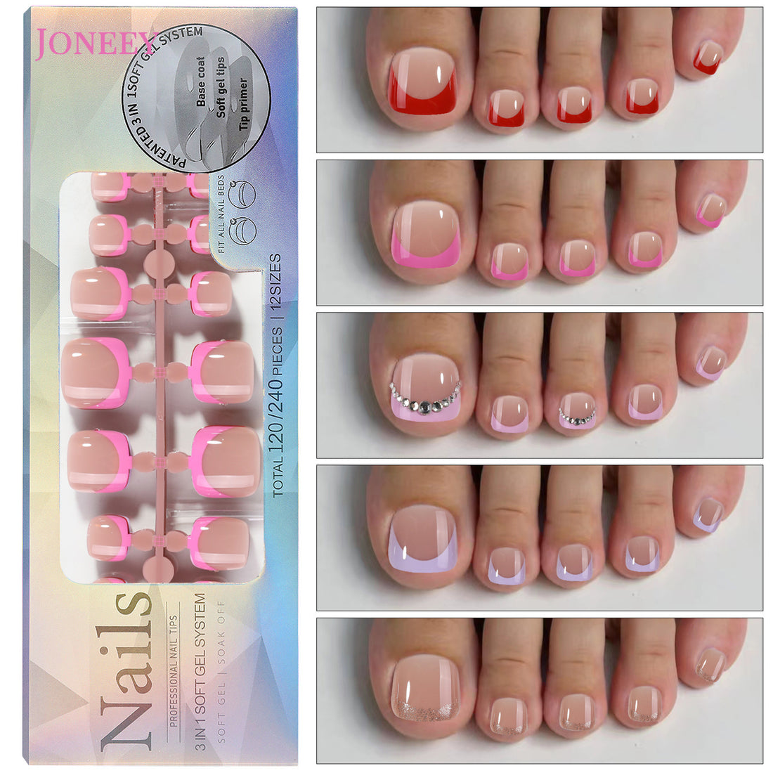 No.621 120Pcs French Press on Toenails