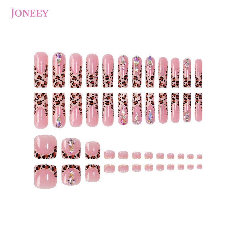 No.PSN135 Leopard Print Hand & Toe Pair Set-48pcs