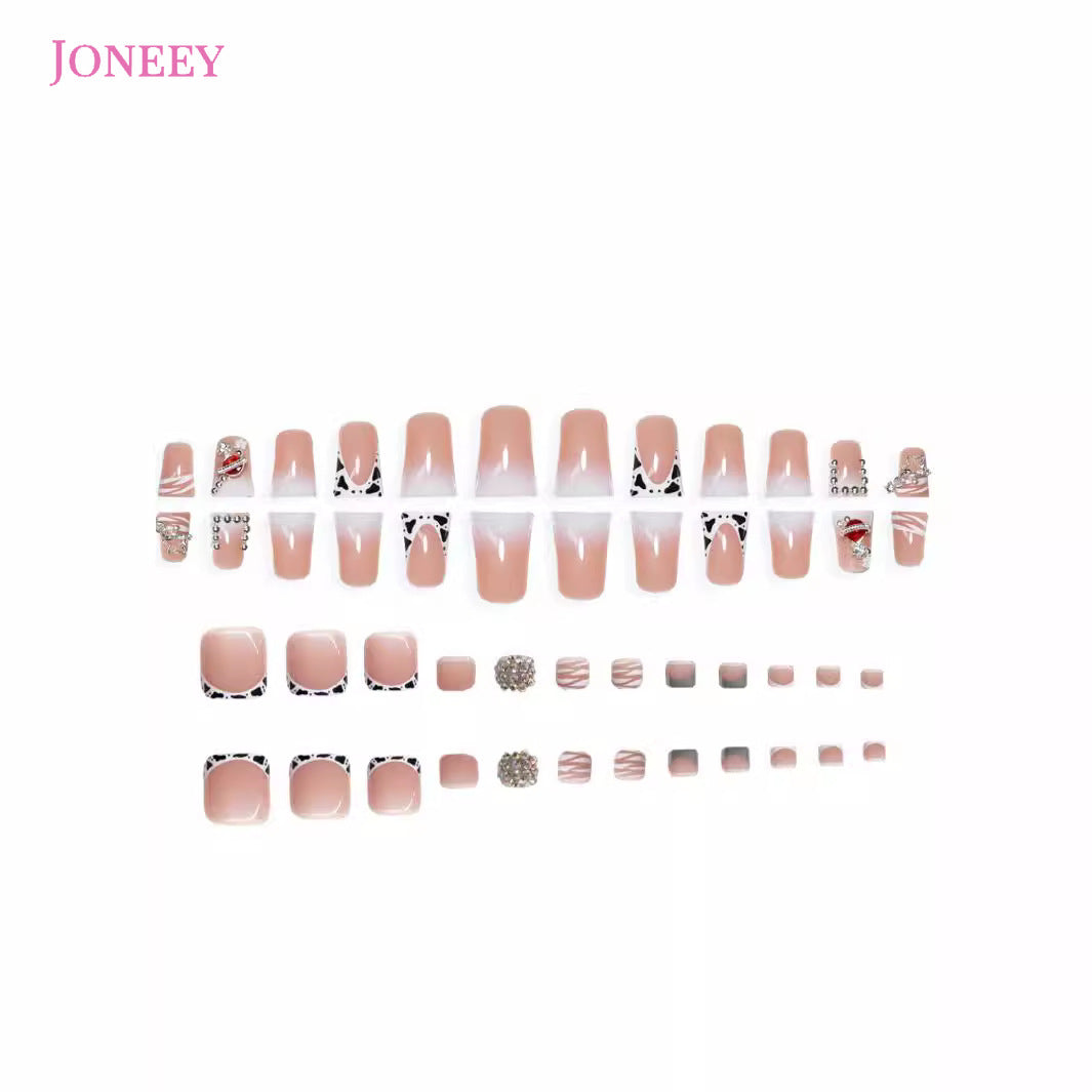 No.PSN140 Cow Pattern Hand & Toe Pair Set-48pcs