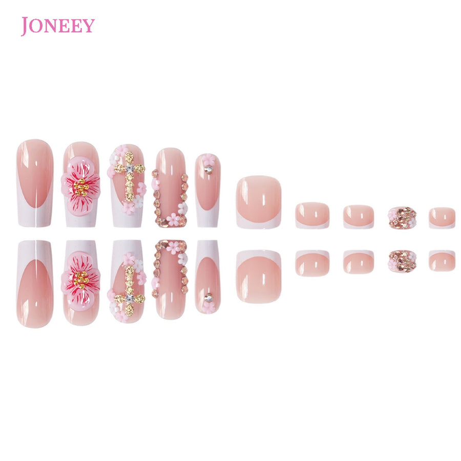 No.PSN148 Sweet Flower Hand & Toe Pair Set-48pcs
