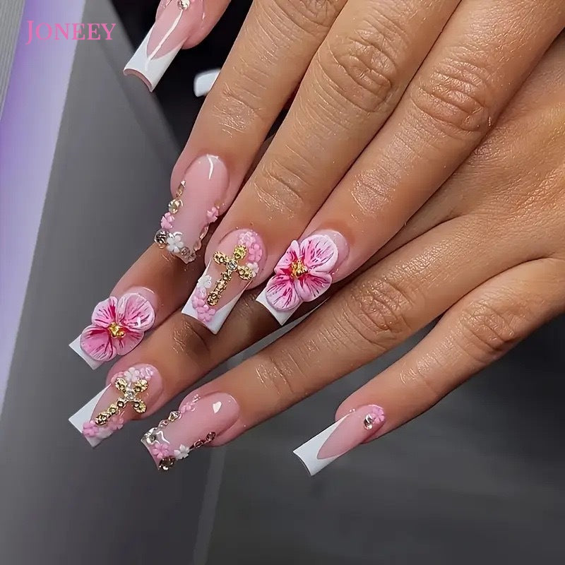 No.PSN148 Sweet Flower Hand & Toe Pair Set-48pcs