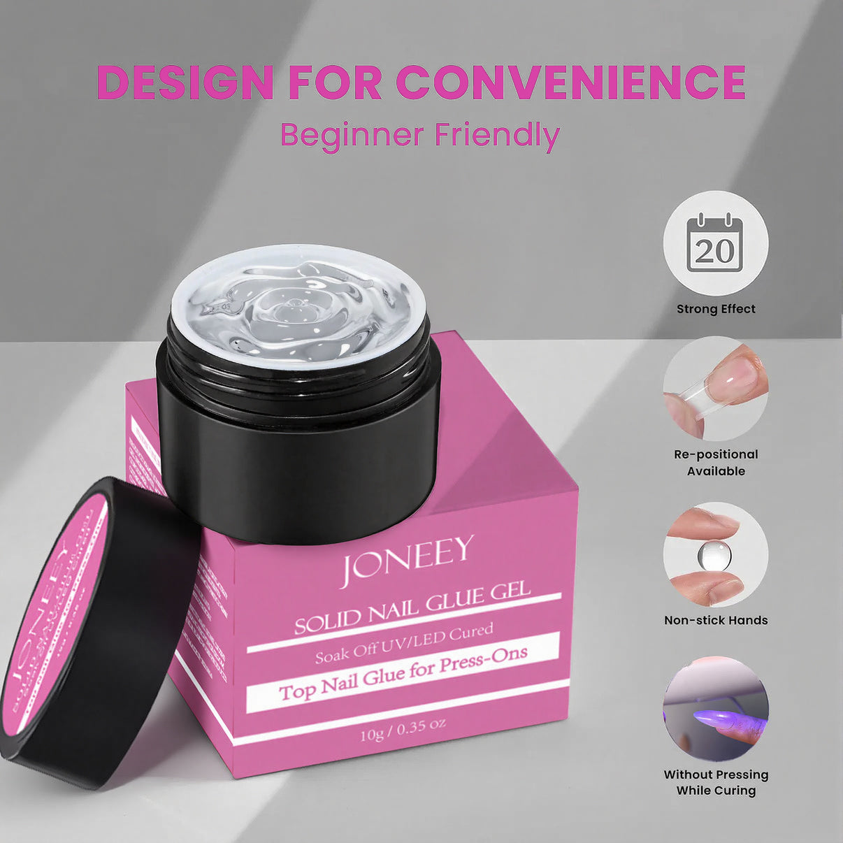 Solid Nail Glue Gel for Press-On Nails (As Seen on TikTok)
