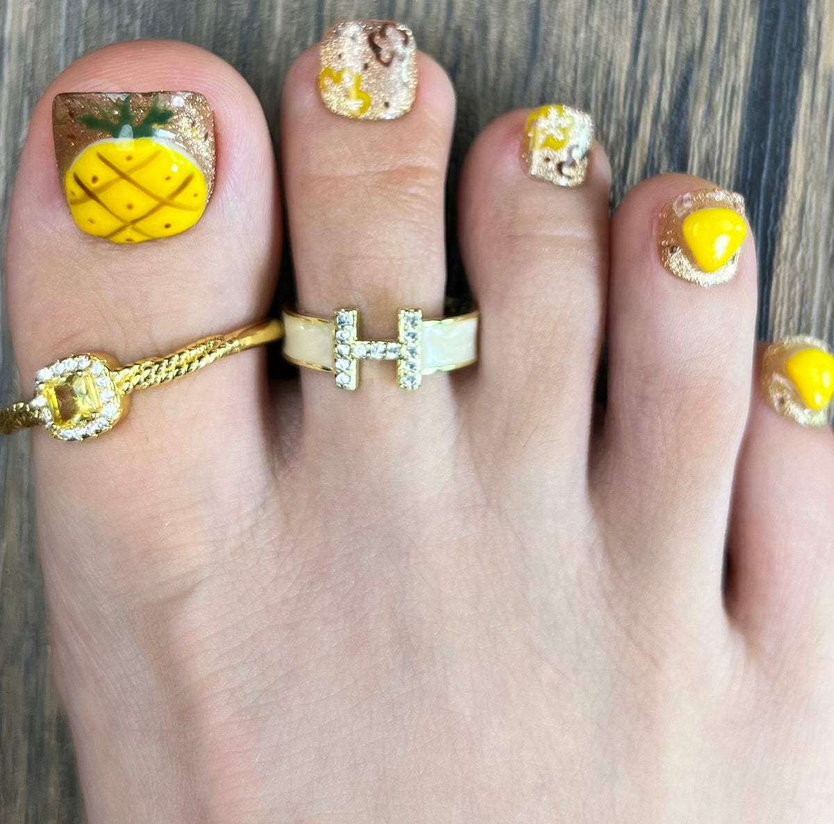 No.PSN154 Pineapple Cat's Eye Hand & Toe Pair Set-20pcs