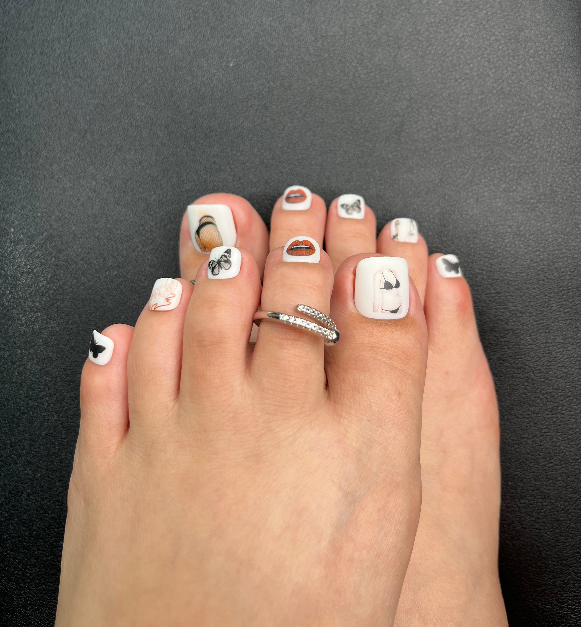No.DT3 Sexy Girl Toenails Patch 24pcs/Set