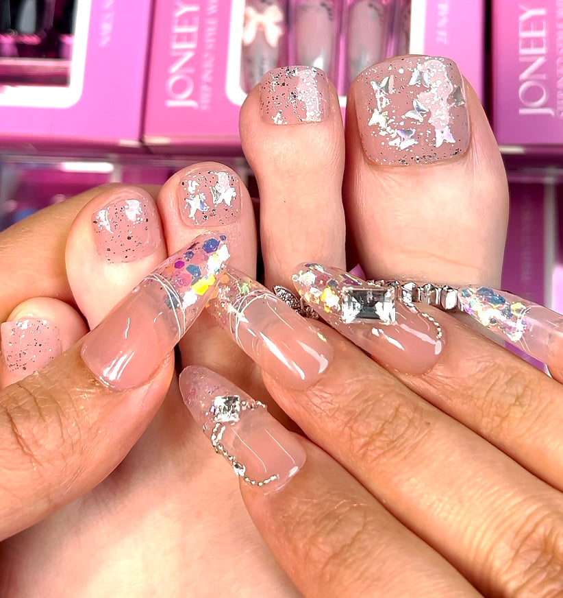 No.PSN197 Glitter Hand & Toe Pair Set-20pcs