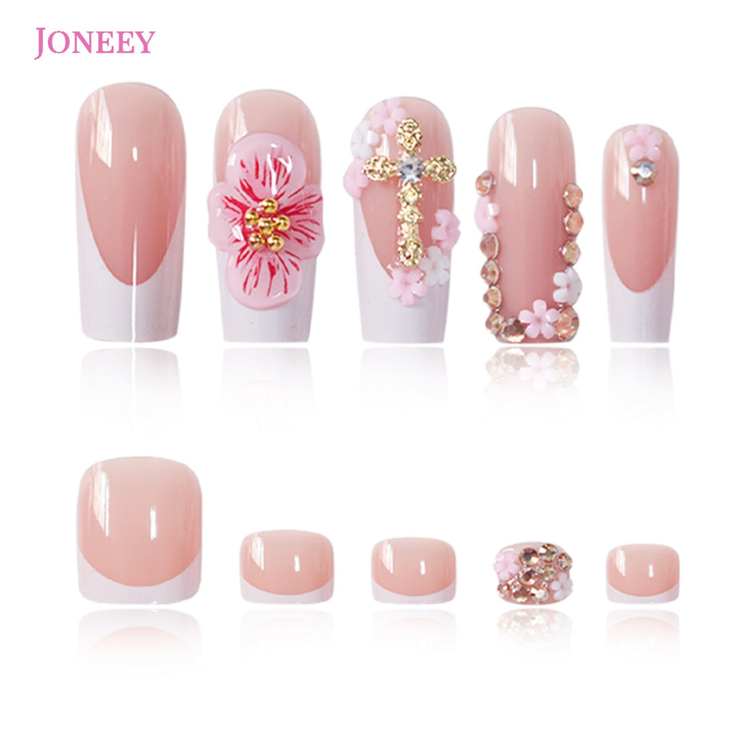 No.PSN148 Sweet Flower Hand & Toe Pair Set-48pcs