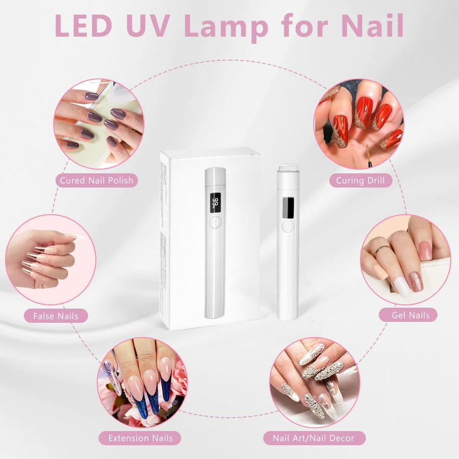 No.NAC6 Rechargeable Handheld UV LED Lamp for Gel Nails