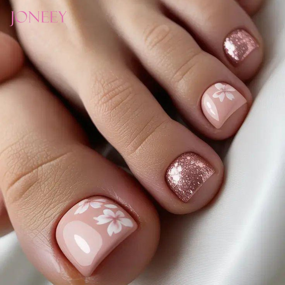 No.710 Nude Pink Toenails Patch 24pcs/Set