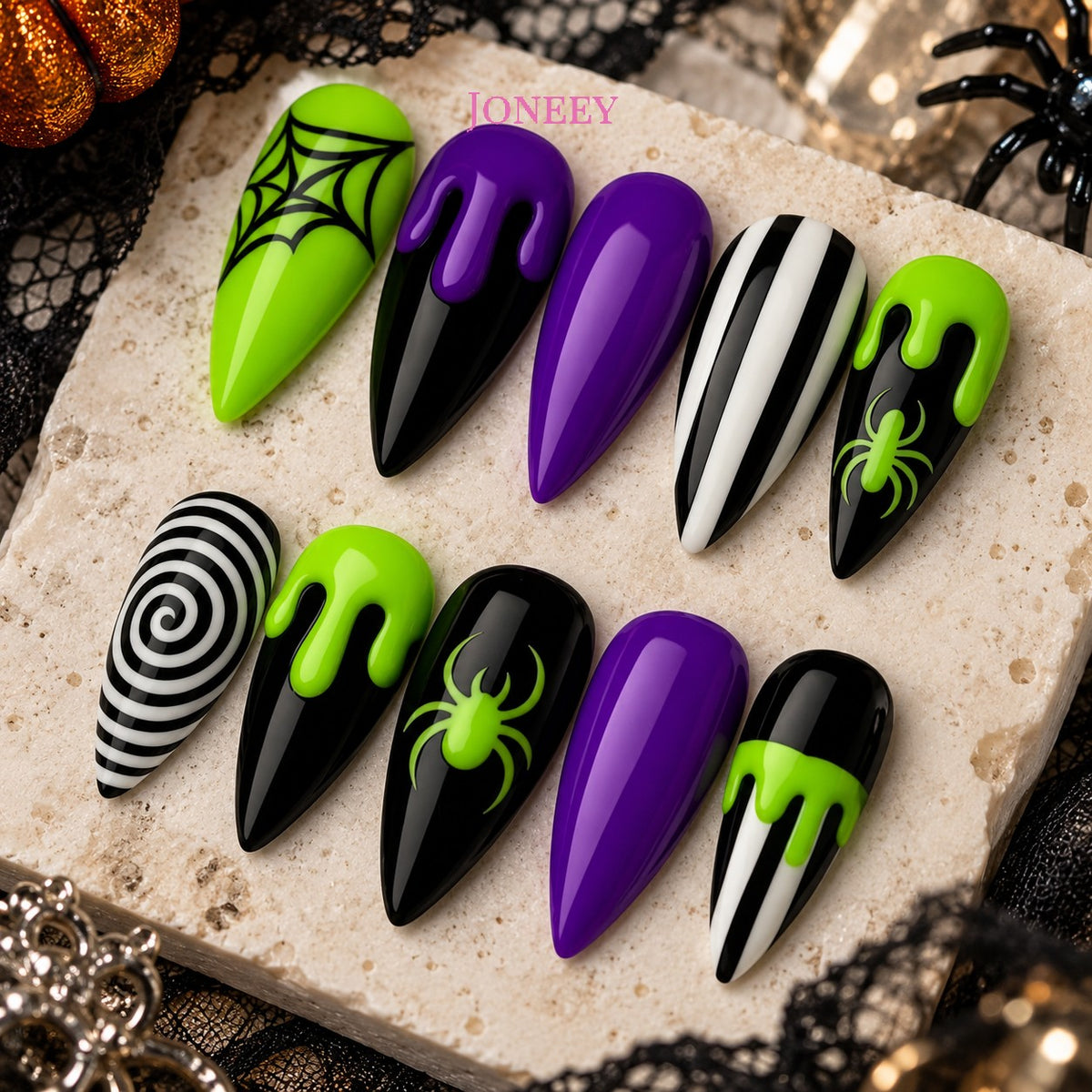 No.AW206 Halloween Fingernails Patch 24pcs/Set