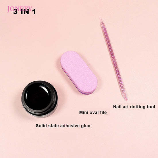 Press on Solid Nail Glue Gel