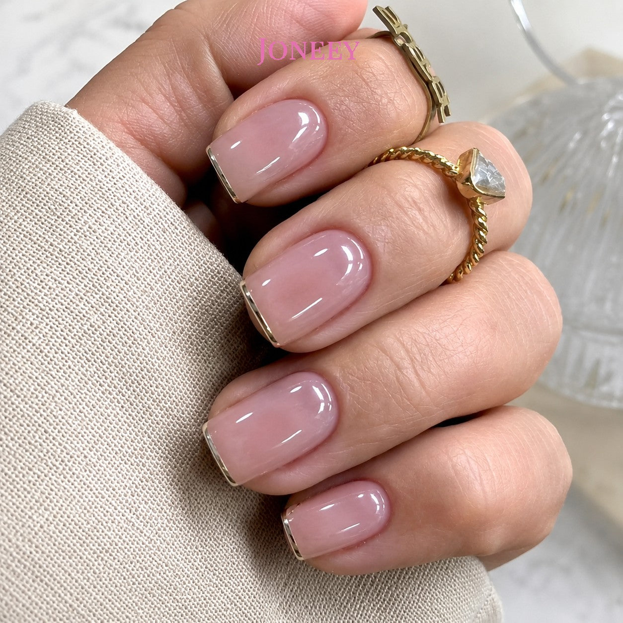 No.F742 Pink Cat's Eye  Fingernails Patch 24pcs/Set