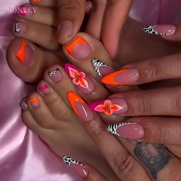 No.PSN125 Zebra Print Hand & Toe Pair Set-48pcs