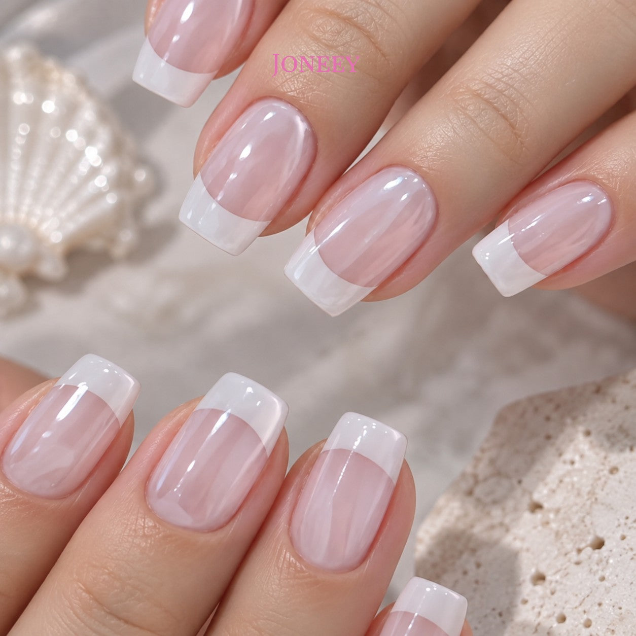 No.F779 Pink Fingernails Patch 24pcs/Set
