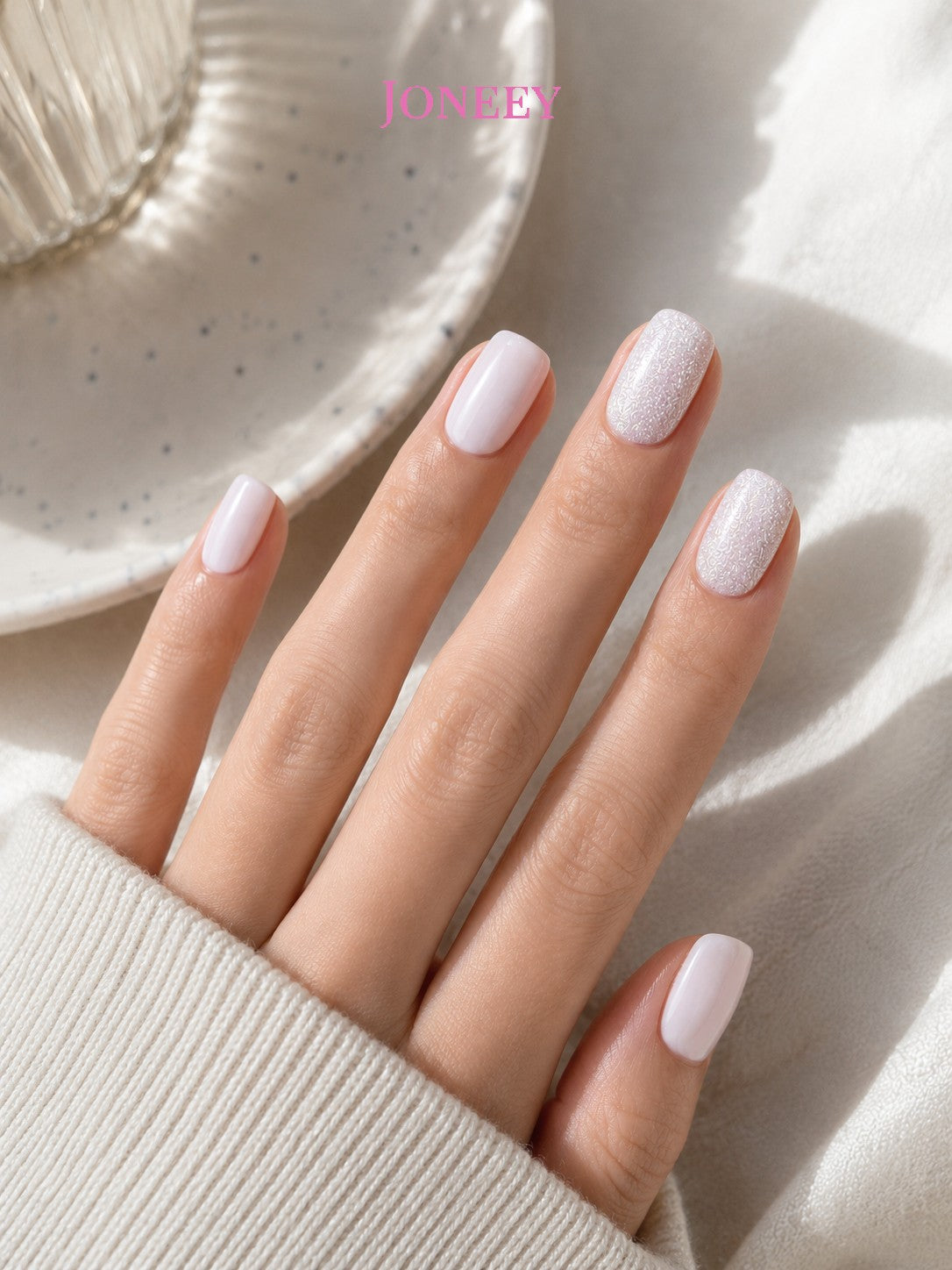 No.F388 Pink Fingernails Patch 24pcs/Set