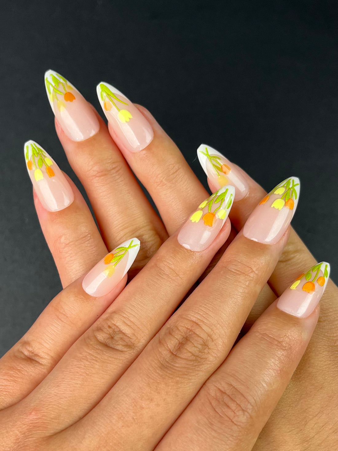 No.DF3 Flower Fingernails Patch 24pcs/Set