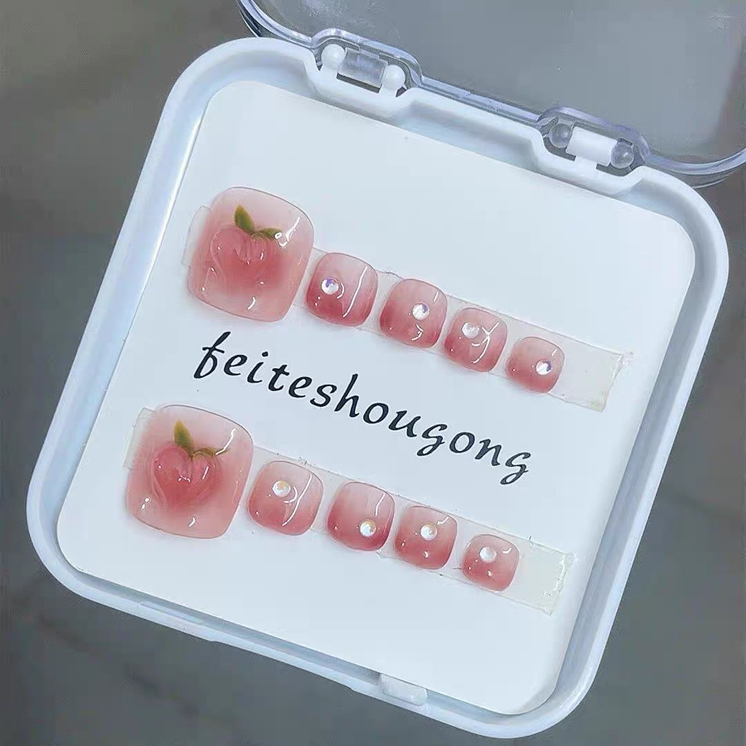 No.565 Sweet Peach Toenails Patch 10pcs/Set