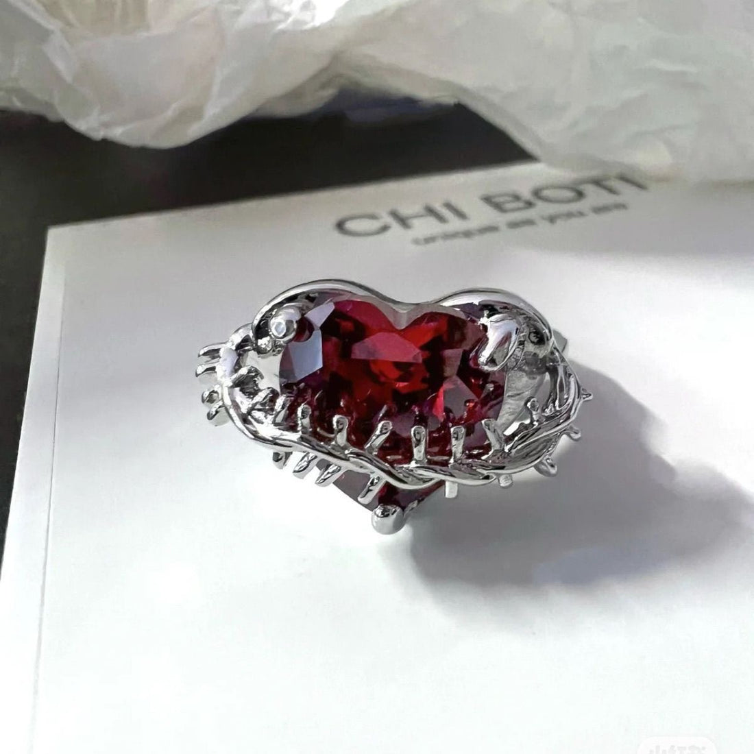 No.JR17 Love Red Ring 1pc/set