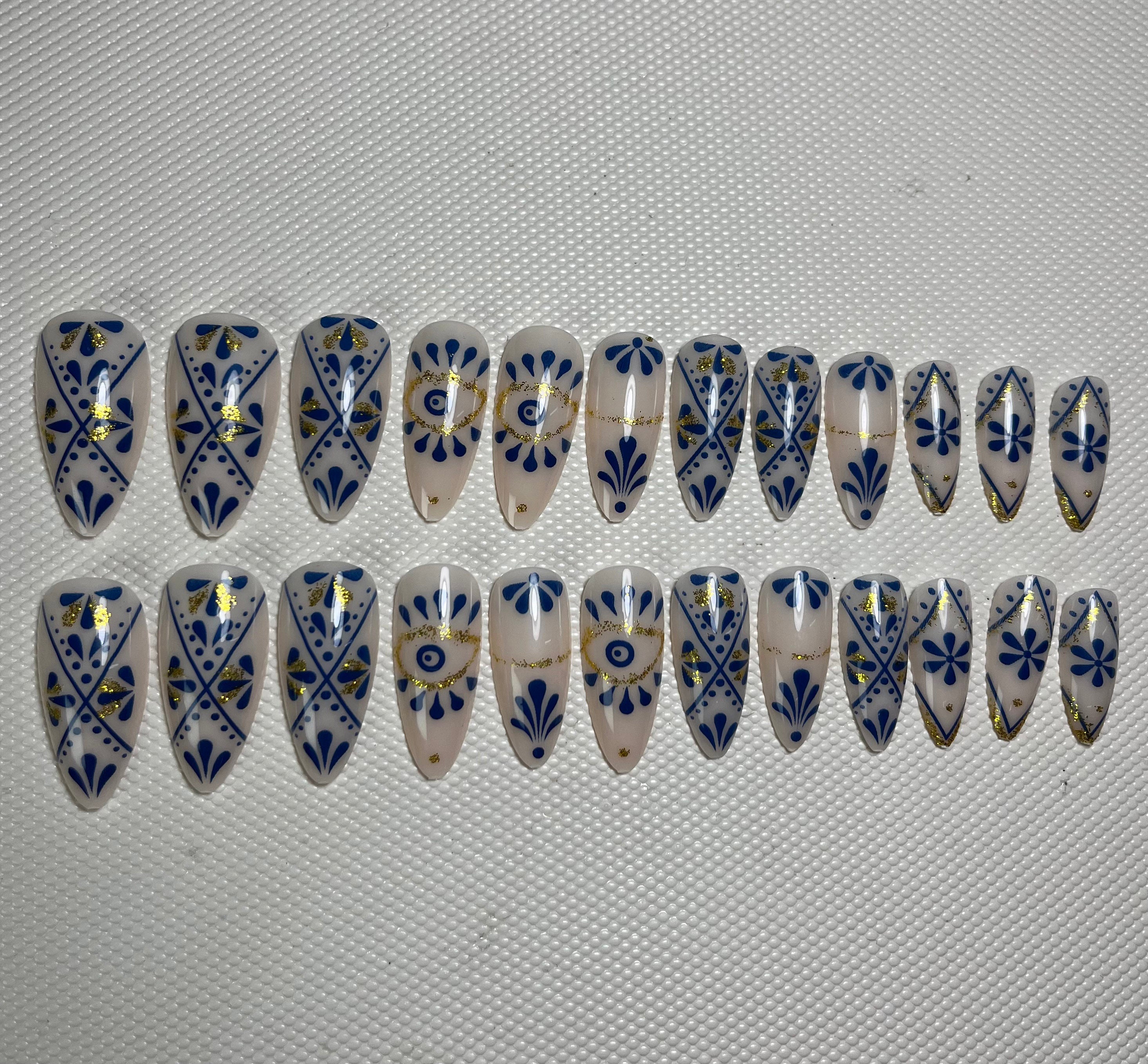 No.PSN100 Blue Eyes Hand & Toe Pair Set-48pcs