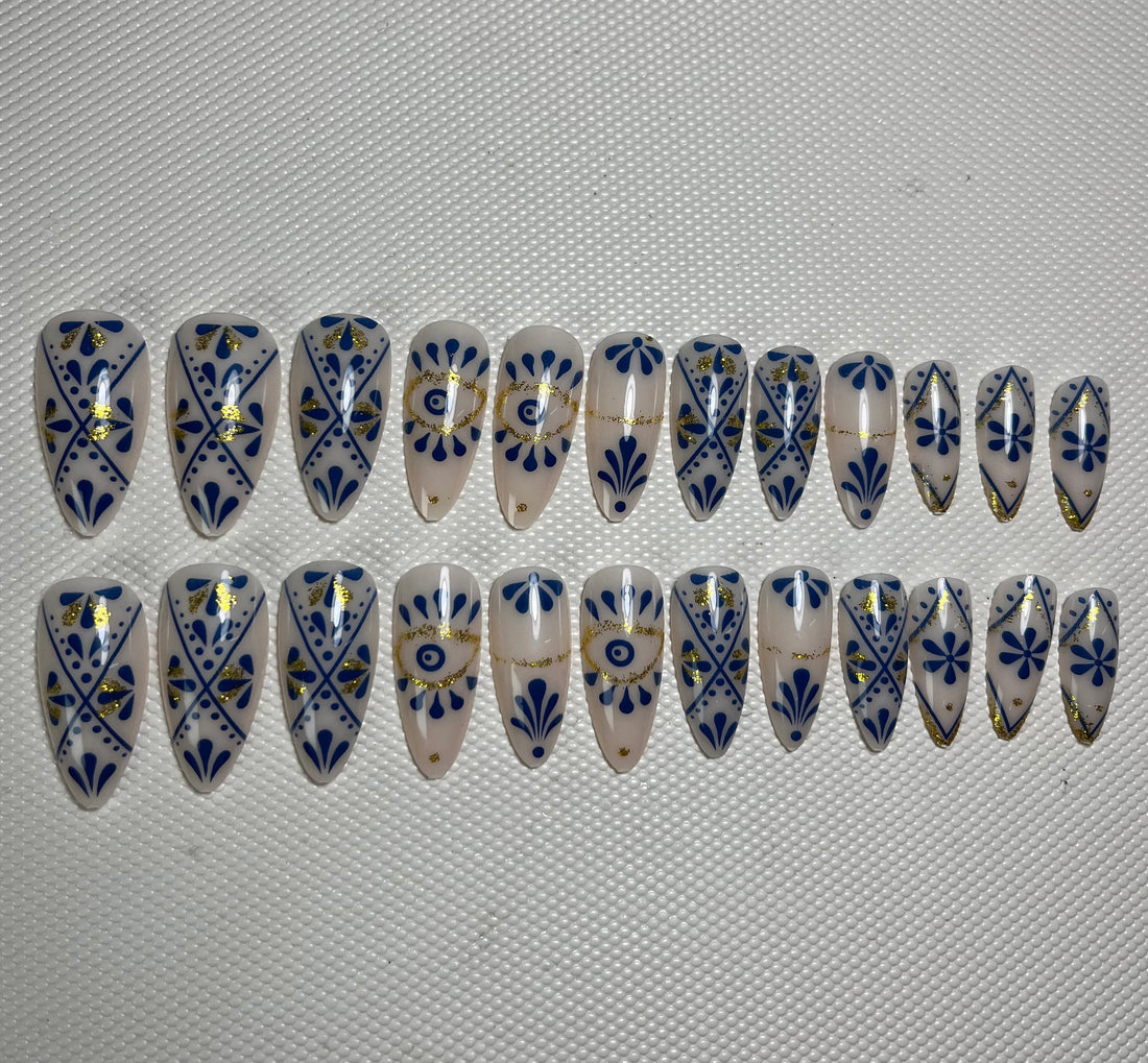 No.PSN100 Blue Eyes Hand & Toe Pair Set-48pcs