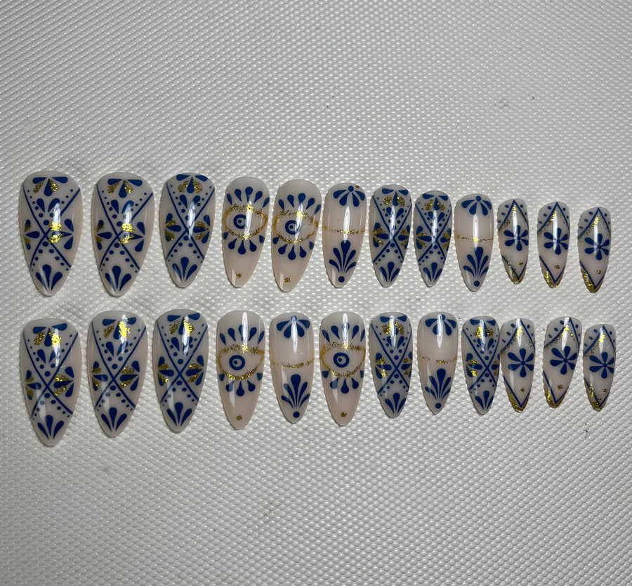 No.PSN100 Blue Eyes Hand & Toe Pair Set-48pcs