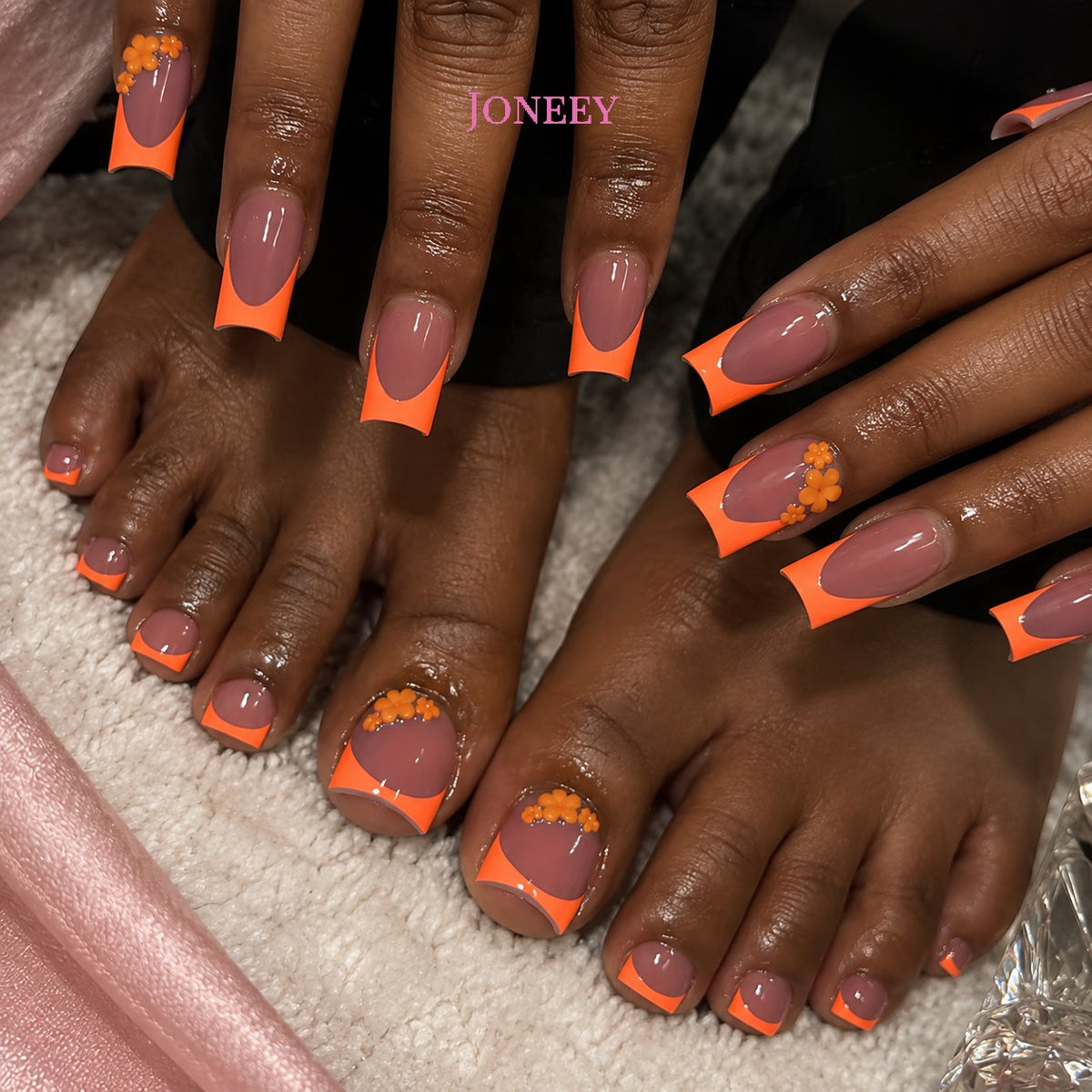 No.PSN192 Orange Hand & Toe Pair Set-48pcs