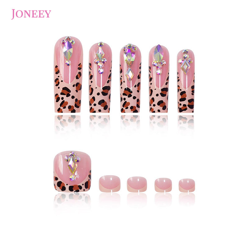 No.PSN135 Leopard Print Hand & Toe Pair Set-48pcs