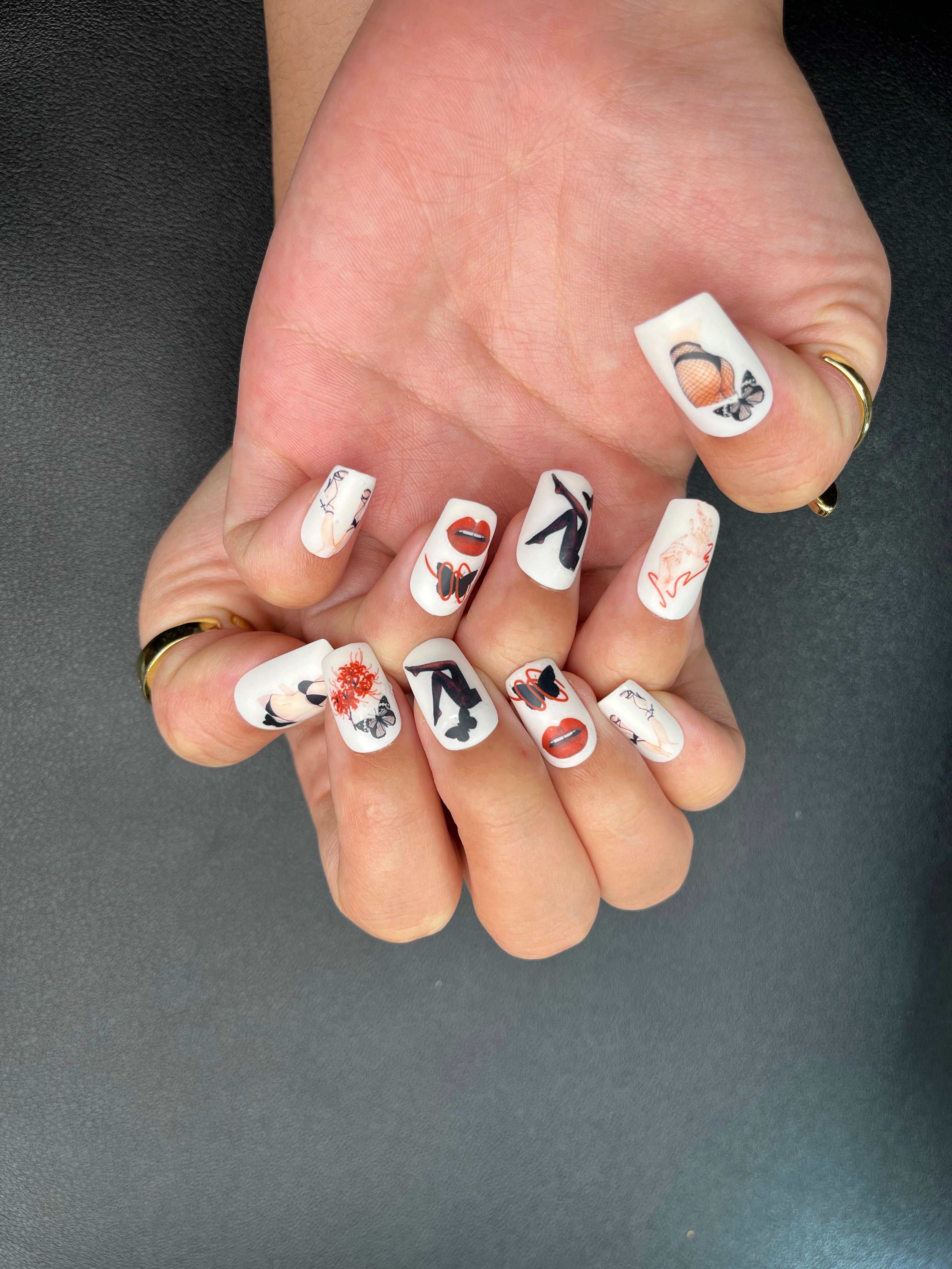 No.PSN66 Sexy Girl Hand & Toe Pair Set-48pcs