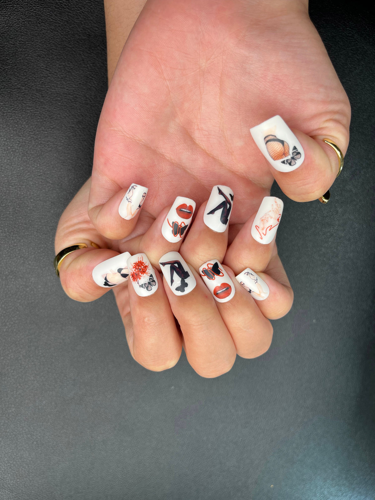 No.PSN66 Sexy Girl Hand & Toe Pair Set-48pcs