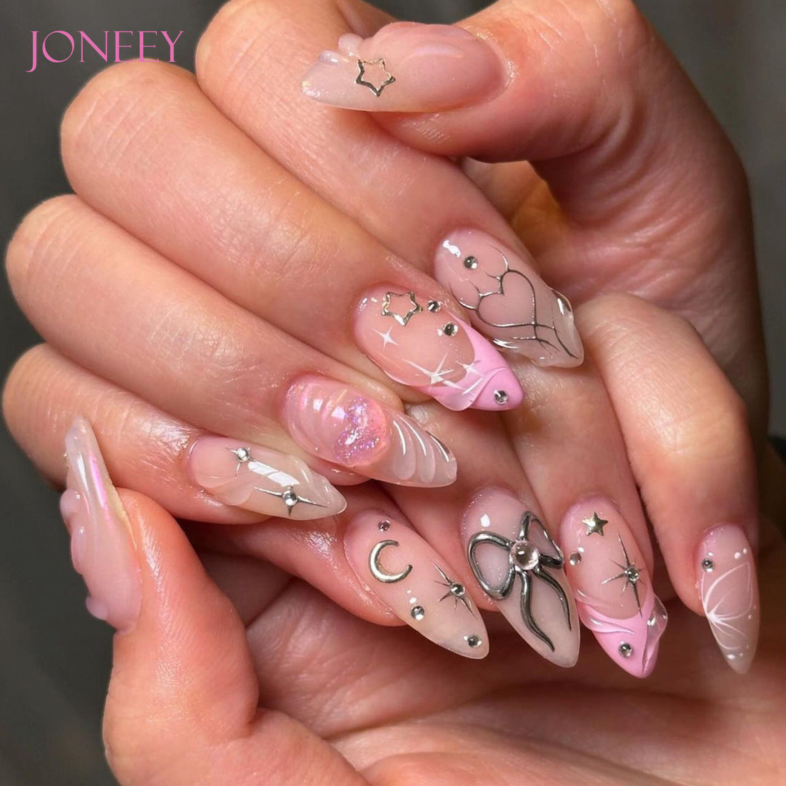 No.VN67 Valentine’s Love Press-On Nails Set (24 Pcs)