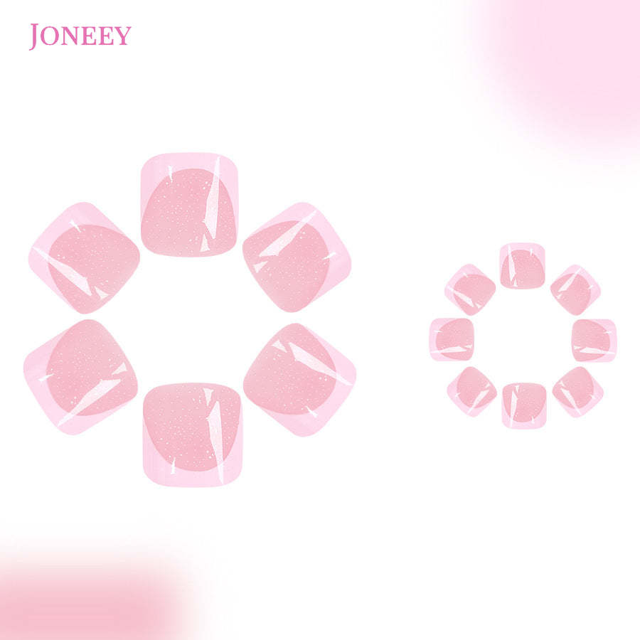 No.353 Pink Toenails Patch 24pcs/Set