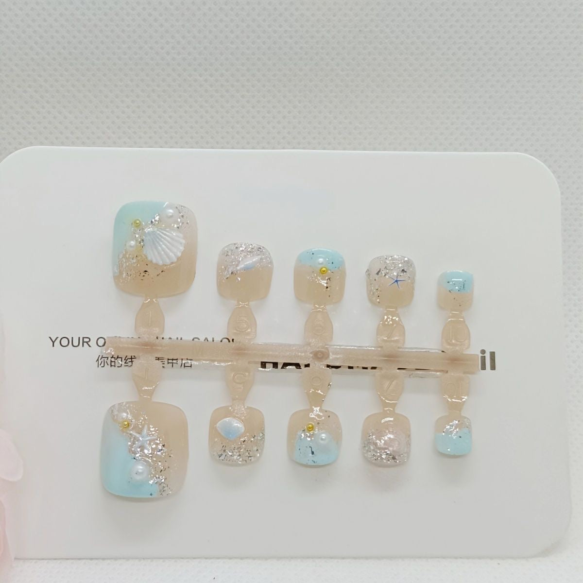 No.PSN190 Beach Cat's Eye Hand & Toe Pair Set-20pcs